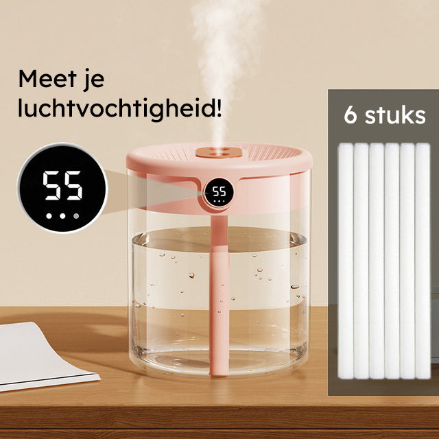 H₂O Humidifier™ 2L mét vochtmeter | Incl. gratis filters