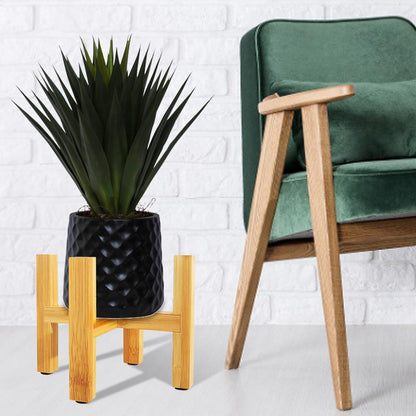 Stijlvolle houten plantenstandaard